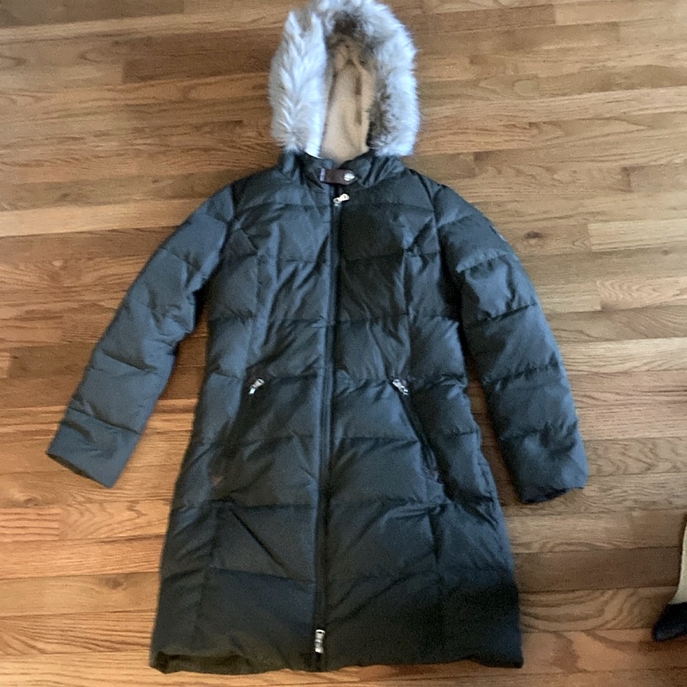 RALPH LAUREN WINTER PARKER COAT GREEN XS